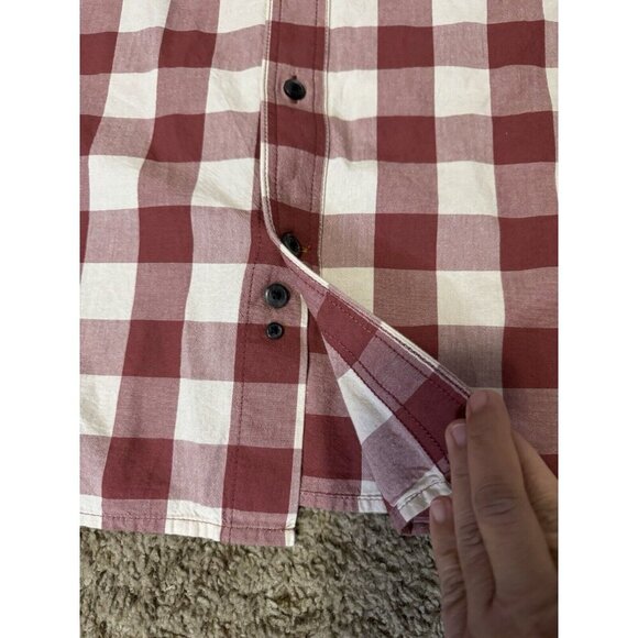 CARHARTT Loose Fit Short Sleeve Button up Shirt Buffalo Print LARGE TALL Western - Picture 6 of 9